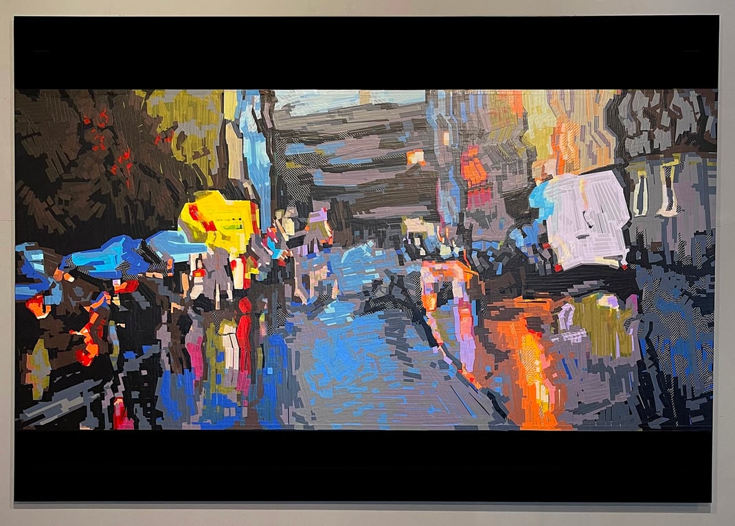 Evi Kupfer Tape Art im rfzk - raum für zeitgenössische kunst  . laurentiu feller in Nürnberg