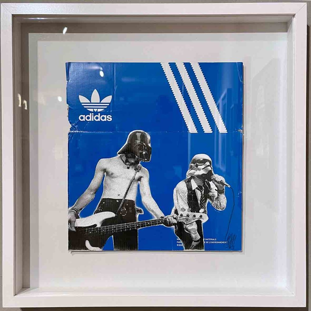 Darth Vader auf adidas Karton Adultremix Street Art rfzk Nürnberg