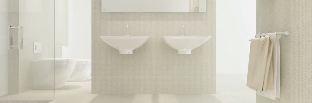 mosaico esagonale bianco