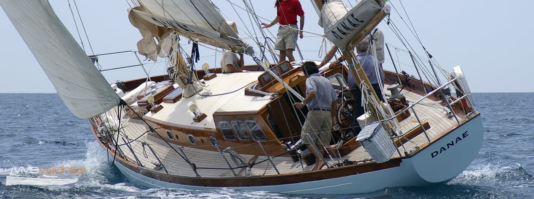 VMByachts crew with «Danae» classic sailing yacht
