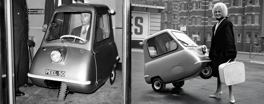 Дівчина з автомобілем Peel-P50