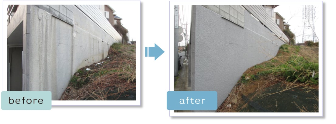 横浜Y様邸　塀塗装　加々見塗装（横浜）