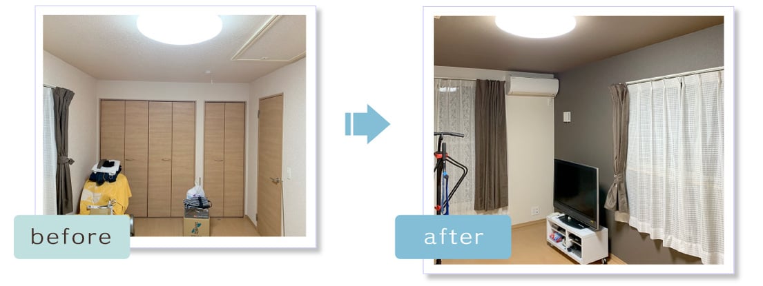 洋間クロス貼替え