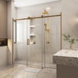Frameless 3 Panels Single Sliding Door Showers