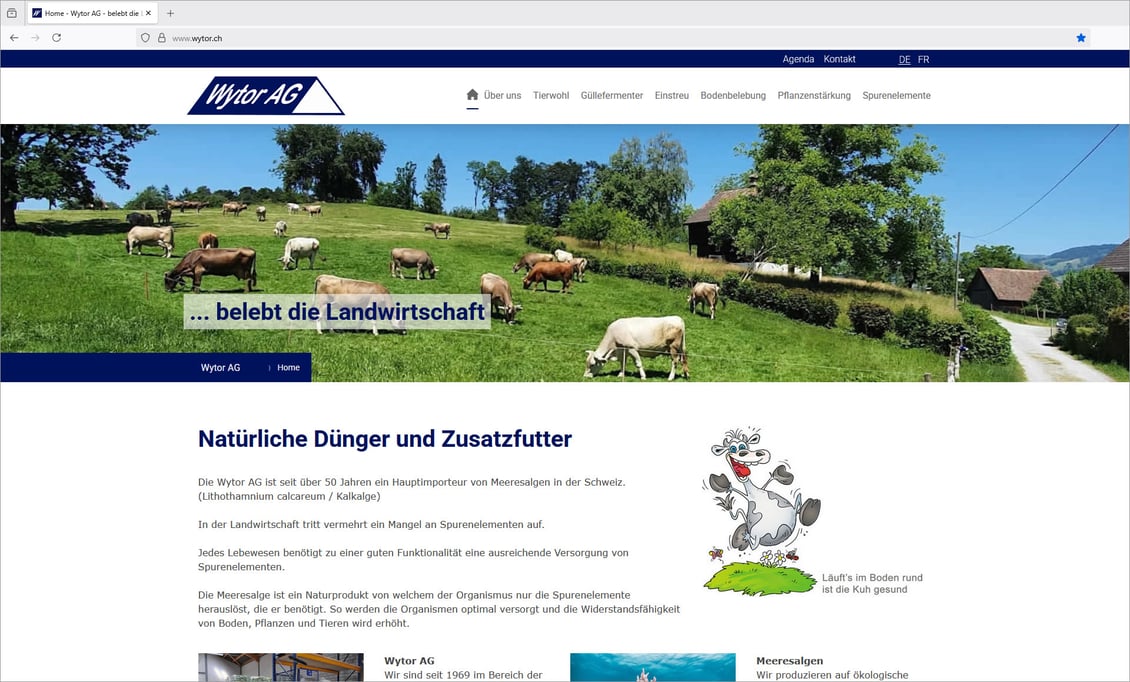 MEERESALGEN von Wytor AG, Laupen - Natürliche Dünger und Zusatzfutter