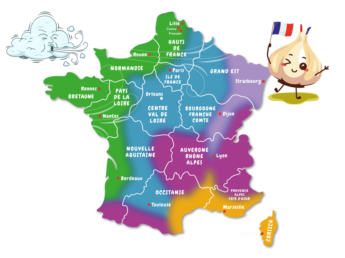Frankreich; Karte; Wetter; Wind; Klima; Klimazonen; Knobi; Knolle; Kibu; Kibü; KibüWürze