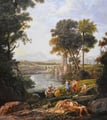 " Landscape with the Finding of Moses" after Claude Lorraine (1602-82)