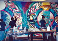 Academia de Arte Yepes students painting the "Latino Museum of Art and Culture" Mural • Los Angeles, CA  USA