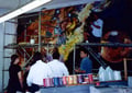 Academia de Arte Yepes students painting the Mars "Global Surveyor" Mural for NASA •Los Angeles, CA  USA
