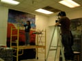 Academia de Arte Yepes students painting the Saturn Data Return "Cassini" Mural for NASA •Los Angeles, CA  USA