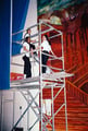 Academia de Arte Yepes students painting the "Performing Arts Center Mural • Chicago, IL  USA