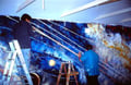 Academia de Arte Yepes students painting the Mars "Solar System" Mural for NASA •Los Angeles, CA  USA