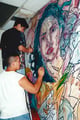 Academia de Arte Yepes students painting the "Latino Museum of Art and Culture" Mural • Los Angeles, CA  USA