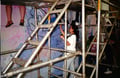 Academia de Arte Yepes students painting the "California State University - Student Union" Mural • Los Angeles, CA  USA
