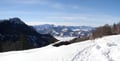 Hier ein Panorama von der Terrasse zum "Dürren Eck" (1222m).
