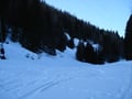 An dieser Stelle angekommen kreuzte die Skipiste unseren Weg und wir beschlossen ab sofort mit unseren Schneeschuhen weiter zu wandern.