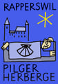 Unser farbiges Logo - der schlafende Pilger unterhalb des Rapperswiler Schlosses