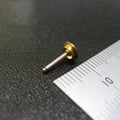 材質 : C3604 , SUS420J2　　　 サイズ : φ５ｘ9（シャフトφ1.2）　　　　　 LOT : 10000  　　　最近はかなり数が減りましたが、昔はこの手のアッセンブリは非常に多く、抜去力設定も含め得意分野の加工の一つです。