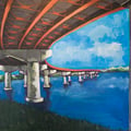Casco Bay Bridge #3, acrylic on wood, 24"x20"x1", 2010, (SOLD)