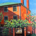 Longfellow House (Portland, Maine, acrylic on wood, 12"x16", 2012 (SOLD)