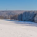 Winterlandschaft auf Richters Berg bei Neustadt, Blick Richtung Unger.