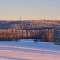 Winterlandschaft auf Richters Berg bei Neustadt, Blick Richtung Unger.