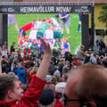 Public Viewing Endspiel Fußballweltmeisterschaft 2014 auf dem Ingolfstórg