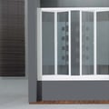 MAMPARA DE BAÑO MODELO "KIKA". Frontal baño con 4 hojas plegables.