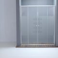 MAMPARA DE DUCHA MODELO "ALFY-S". Frontal de ducha con 2 hojas fijas y 2 hojas correderas.
