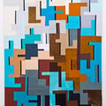 Tetris (2017) - 76cm x 100cm - maschinengenäht und -gequiltet