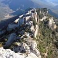 vue sur Peyrepertuse depuis San Jordi