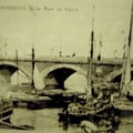 photo ancienne du pont de pierre à Bordeaux (musée du vin et du négoce) Bordeaux