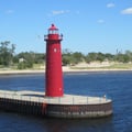 Land in Sicht....Leuchtturm vor Muskegon