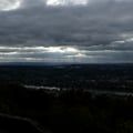 Blick vom Petersberg über den Rhein ins Drachenfelser Ländchen