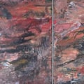 Afrika III, Acryl auf Schalungstafel, 25*37 Scharnier 25*30, 2020/112