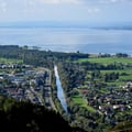 Prachtsaussicht zum Alten Rhein (CH-Grenze) und Bodensee