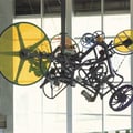 Track,  2004, metal constructions, motors, transparent resins, mixed media