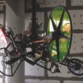 Track,  2004, metal constructions, motors, transparent resins, mixed media