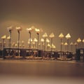 The River of Childhood,  1999, metal constructions, copper parts, ceramic boats, wires, motors, censor, and transformer,