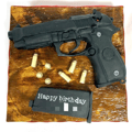 拳銃立体ケーキ【誕生日/イベント/オーダーメイドケーキ】