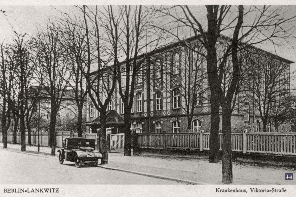 Die Kuranstalt Berolinum an der Lankwitzer Leonorenstraße. Das ehem. Kommunal - Krankenhaus Mitte der Zwanziger Jahre.