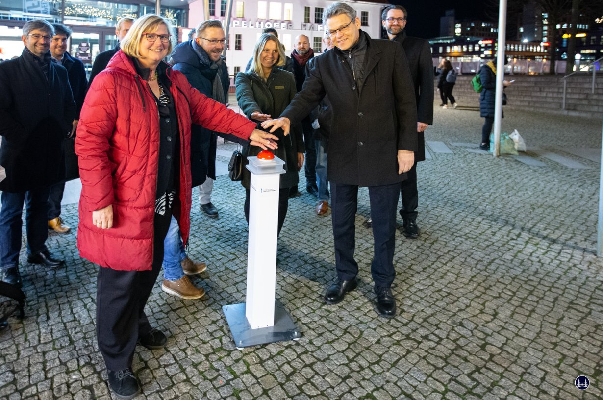 Anschaltung Weihnachtsbeleuchtung 2021 in Tempelhof