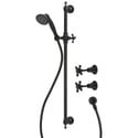 LILLIAN Vintage Shower Set, Matte Black, WELS 3 star rating, 9L/min