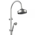 LILLIAN Twin Rail Shower, Brushed Nickel, WELS 3 star rating, 9L/min