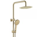 KAYA Twin Rail Shower, Urban Brass, WELS 3 star rating, 9L/min