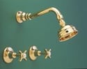 Olde Adelaide Outlet Shower Set w/- Heritage Handles, WELS 3 star rating, 9L/min