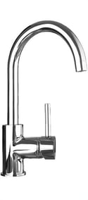 Quoss gooseneck sink mixer KM005, WELS 5 star rating, 5L/min