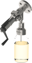 Liquid sampling - MBS-C Piston Valve Liquid Sampler Configuration, Piston valve liquid sampler - Mechatest Bottle Sampler - closed sampling Hydrocarbon liquids - Dopak DPM