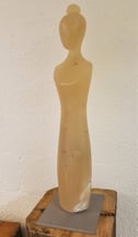 Alabaster Speckstein Skulptur Frau Torso Lucia