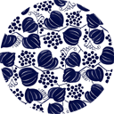 Pattern design Sankirai indigo blue